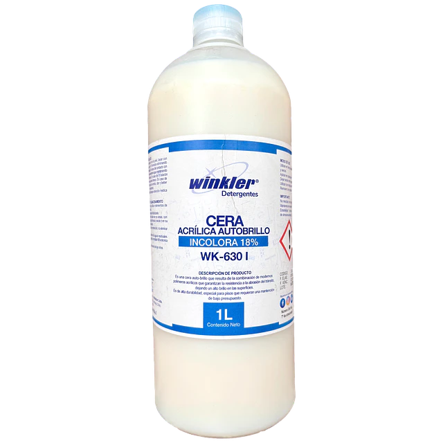Cera Acrilica Autobrillo Incolora 18% WK-630I 1L