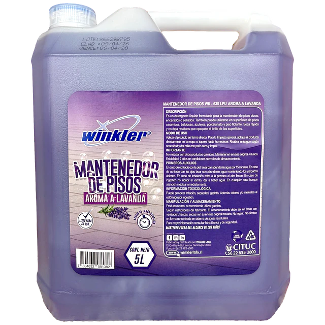Mantenedor de Piso Lavanda WK-635LPU 5L