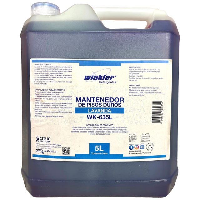 Mantenedor Pisos Duros Lavanda WK-635L 5L