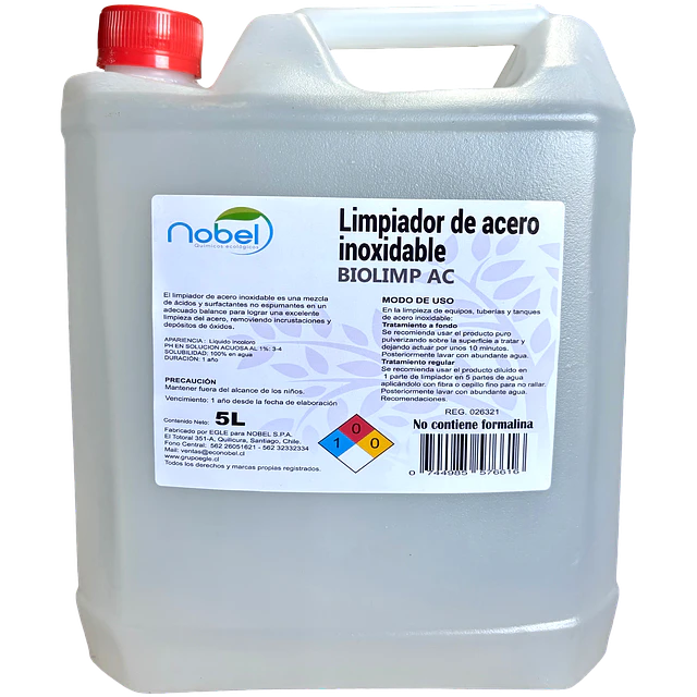 Limpiador de Acero Inoxidable Biolimp Ac 5L
