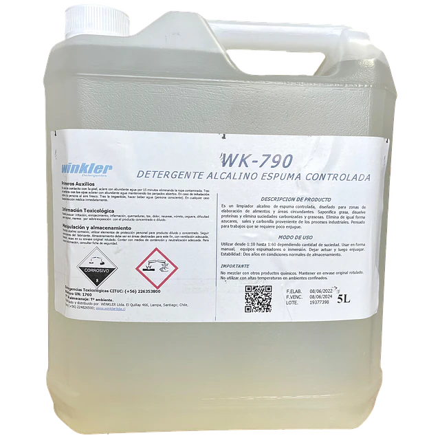 Detergente Alcalino con Espuma Controlada WK-790 5L