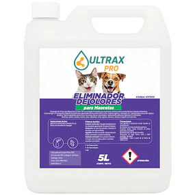 Eliminador Olores Mascotas Ultrax 5L