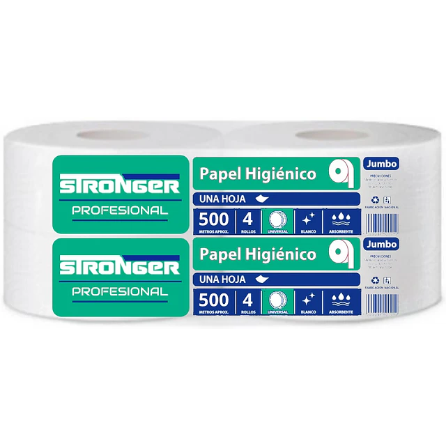 Papel Higienico 4X500Mt 100% Celulosa Extra Virgen