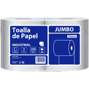 Papel Toalla XXL 2X250Mt 100% Celulosa Virgen 23,5Gr
