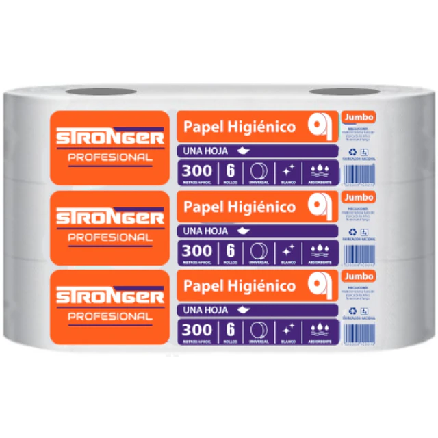 Papel Higienico 6X300Mt 100% Celulosa Extra Virgen