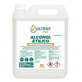 Alcohol Etilico 96% Desnaturalizado Ultrax Pro 5L