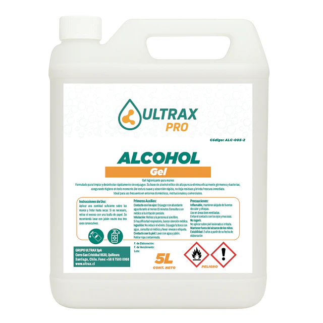 Alcohol Gel Ultrax 5L
