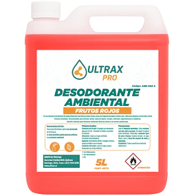 Desodorante Ambiental Frutos Rojos Ultrax Pro 5L