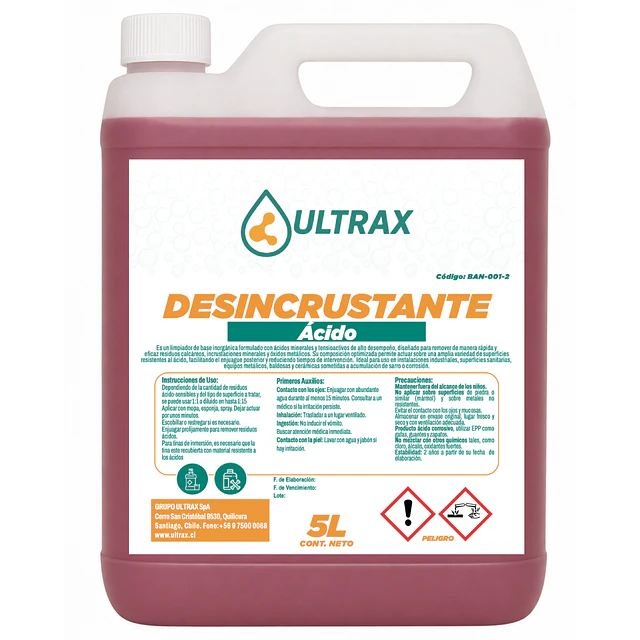 Desincrustante Acido Ultrax 5L