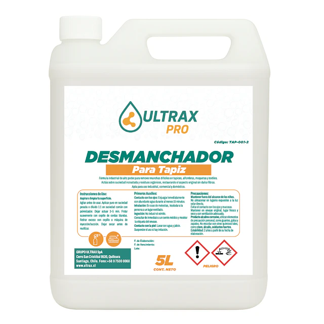 Desmanchador Tapiz Ultrax Pro 5L