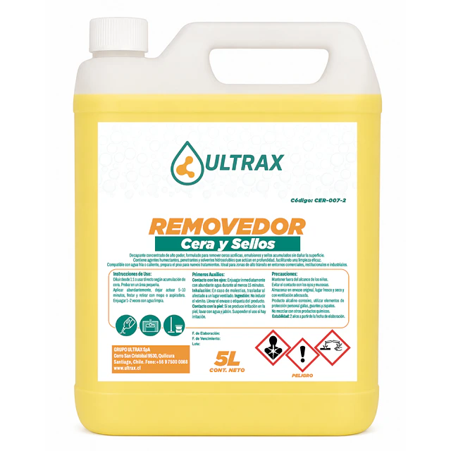 Removedor Ceras y Sellos Ultrax 5L