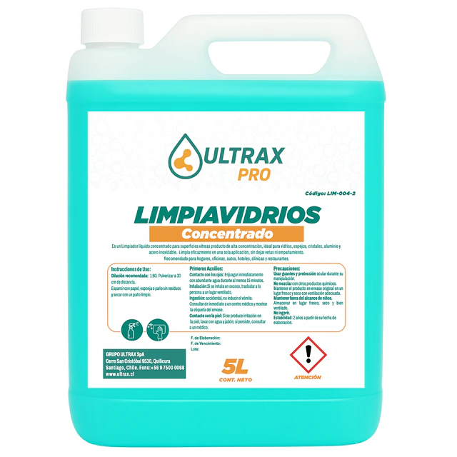 Limpiavidrios Concentrado Ultrax Pro 5L