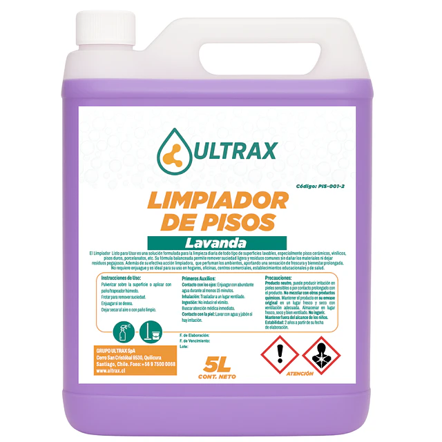 Limpiador Piso Lavanda Ultrax 5L