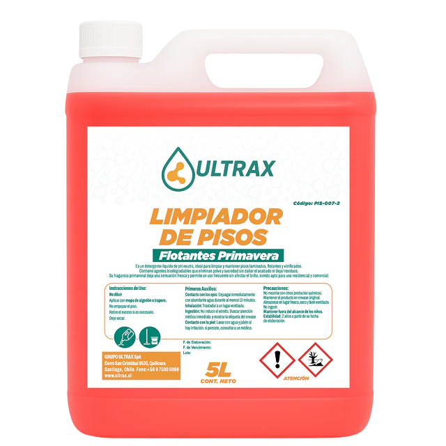 Limpiador Piso Flotante Primavera Ultrax 5L