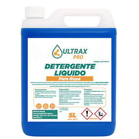 Detergente Liquido Ropa Concentrado Ultrax Pro 5L