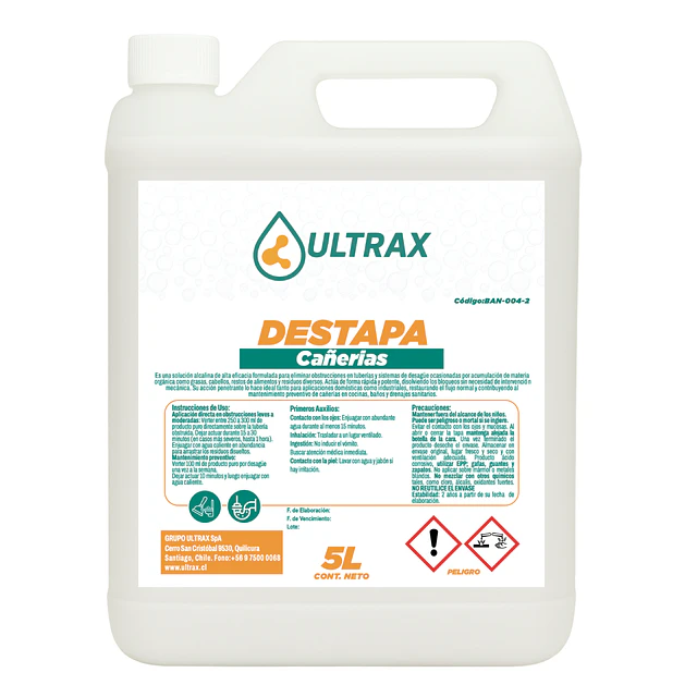 Destapa Cañerias Ultrax 5L