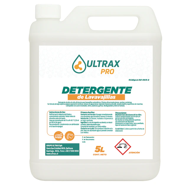 Detergente Lavavajillas Ultrax Pro 5L