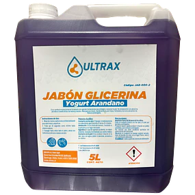 Jabon Glicerina Yogurt Arandanos Ultrax 5L