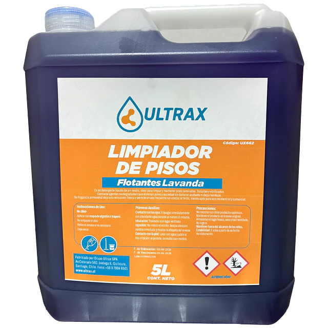 Limpiador Piso Flotante Lavanda Ultrax 5L