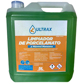 Limpiador Porcelanato y Marmol Manzana Ultrax 5L