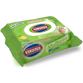 Toallas Humedas Multiuso/Desinfectante Virutex Bolsa 90Un