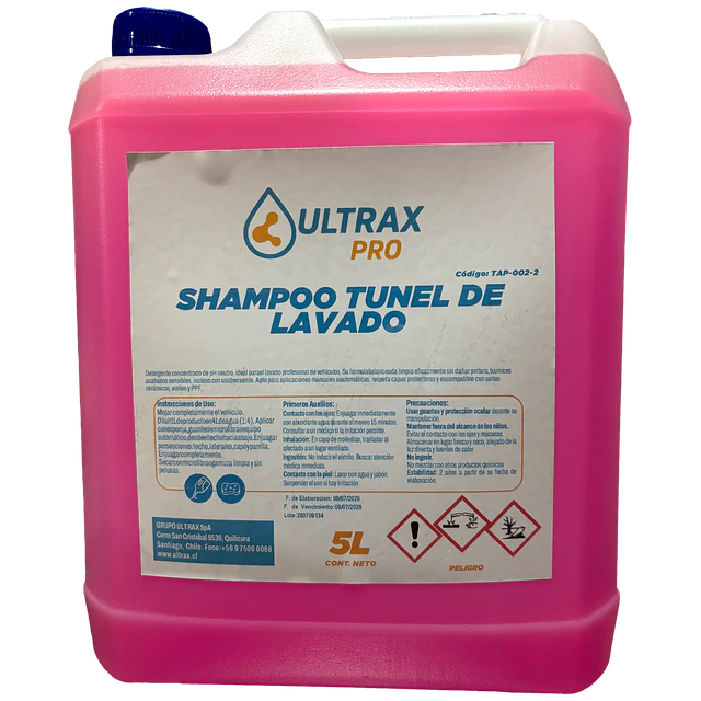 Shampoo Tunel Concentrado Ultrax 5L
