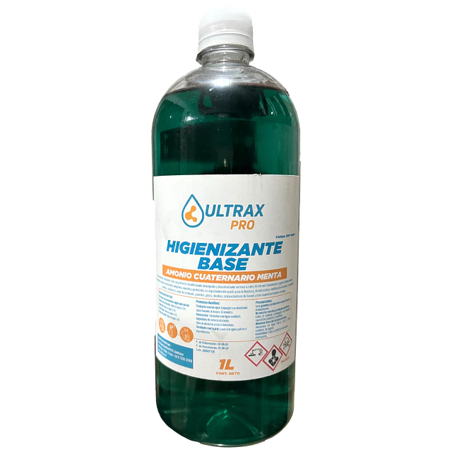 Higienizante Base Amonio Cuaternario Concentrado Menta Ultrax Pro 1L
