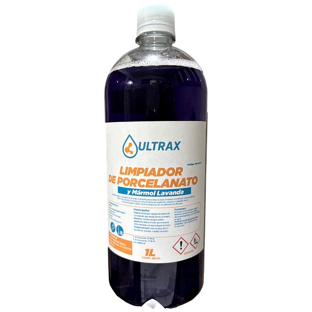 Limpiador Porcelanato y Marmol Lavanda Ultrax 1L