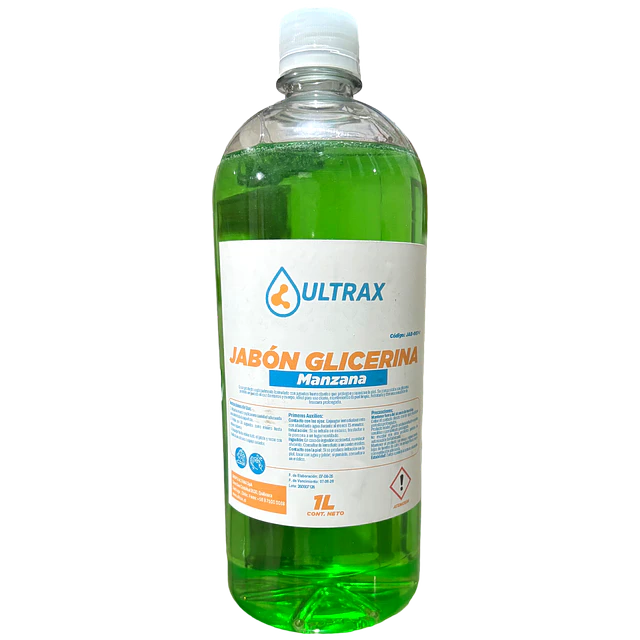 Jabon Glicerina Manzana Ultrax 1L