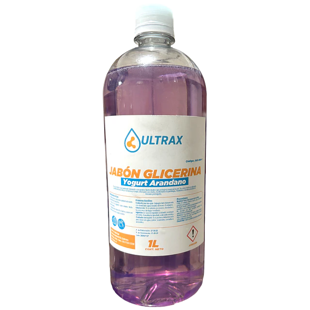 Jabon Glicerina Yogurt Arandanos Ultrax 1L