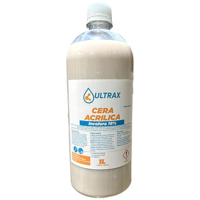 Cera Acrilica Incolora 18% Ultrax 1L