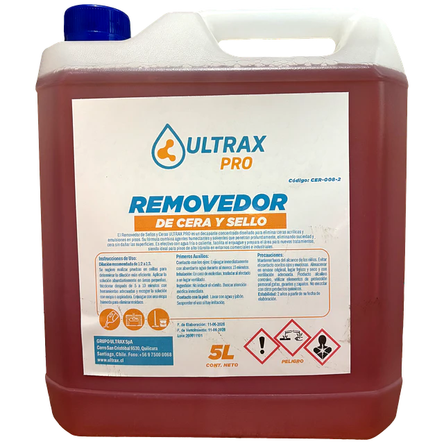 Removedor Sellos y Ceras Concentrado Ultrax Pro 5L