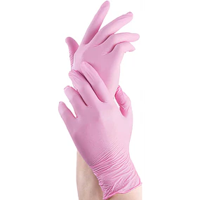 Guante Examinacion Nitrilo Rosado 100Un T/XL