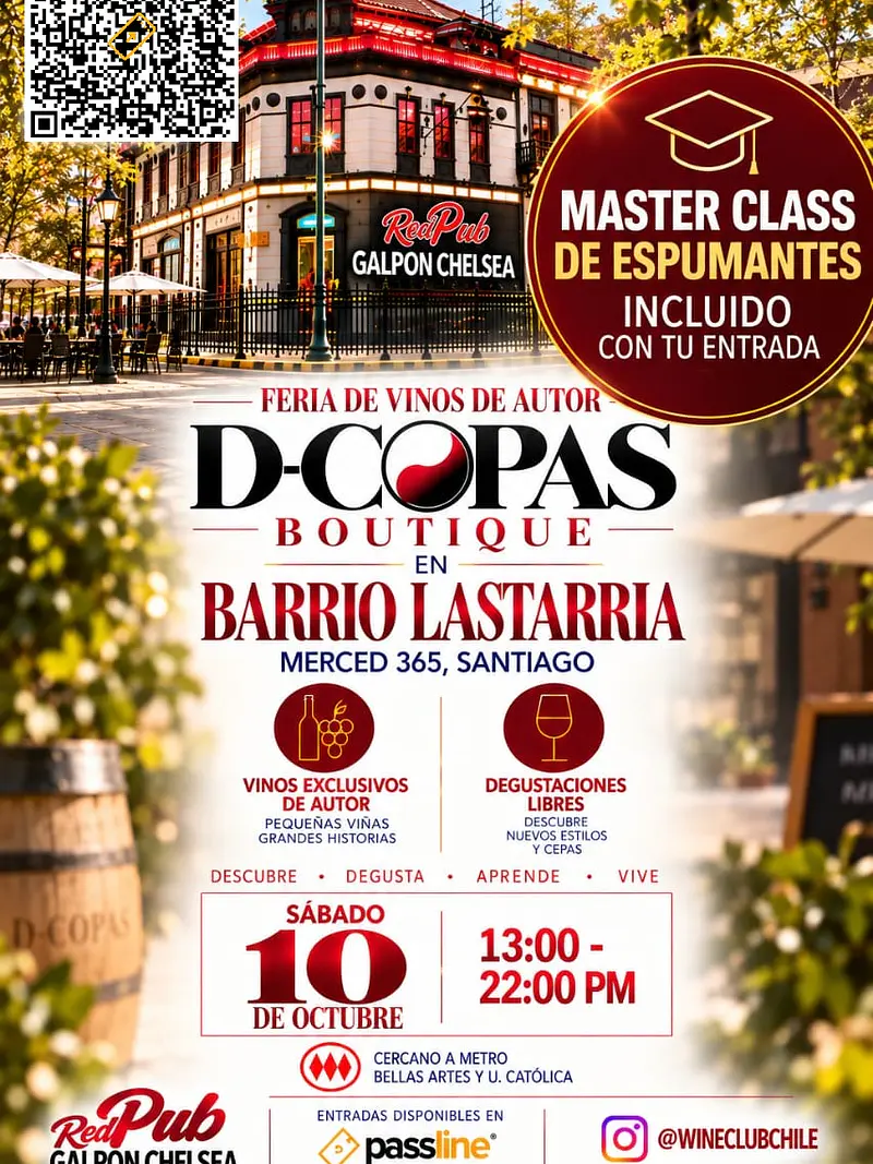 D-Copas Boutique Barrio Lastarria + Master Class de Espumantes