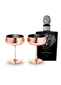 SATRYNA Cristalino Añejo Claro - Ultra-Premium Tequila vol. 38% - 70cl Gift Pack com Copos Exclusivos !