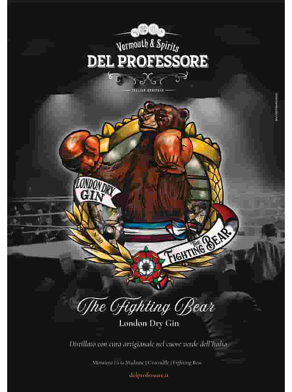 Gin Del Professore THE FIGHTING BEAR - vol. 43% - 70cl
