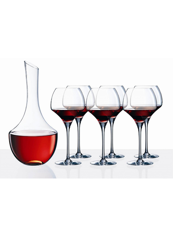 Mikasa Open Up - Set of 6 Glasses (55cl) and Decanter (1.4L)
