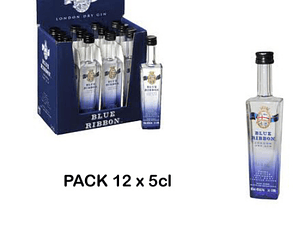 Gin Blue Ribbon x 12 Miniaturas 5cl