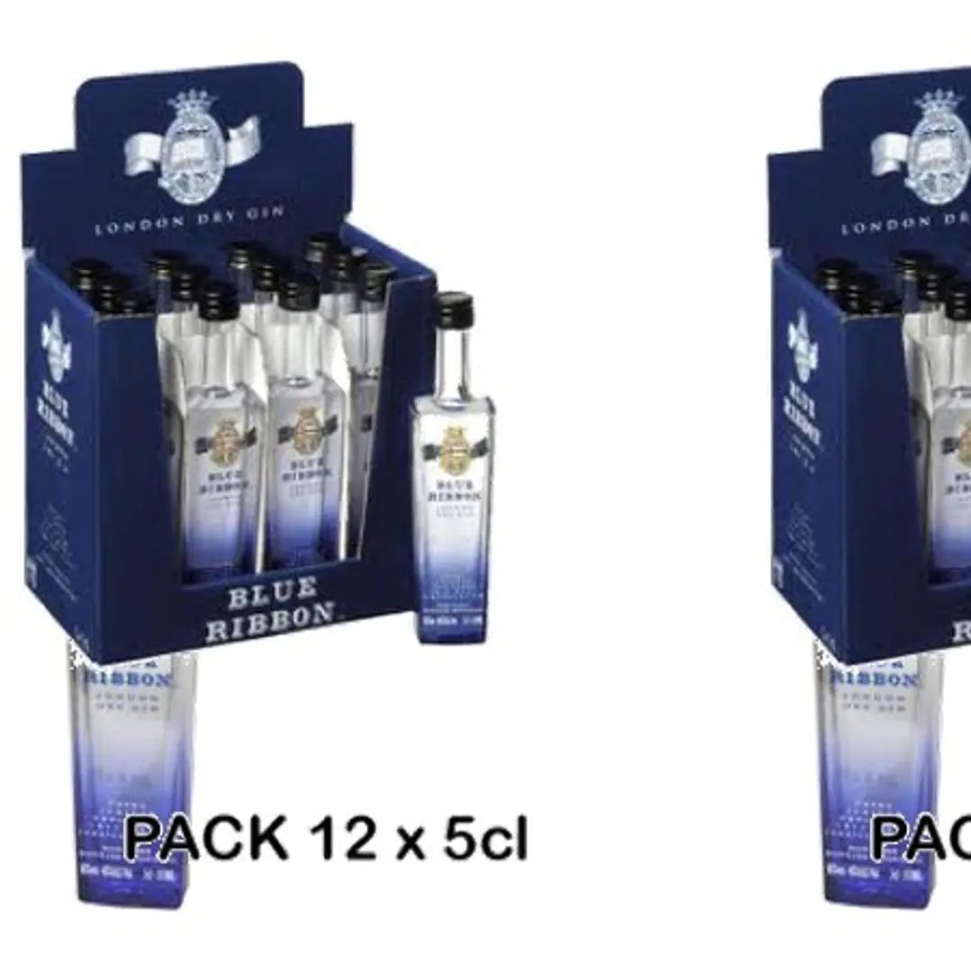 Gin Blue Ribbon x 12 Miniatures 5cl 3