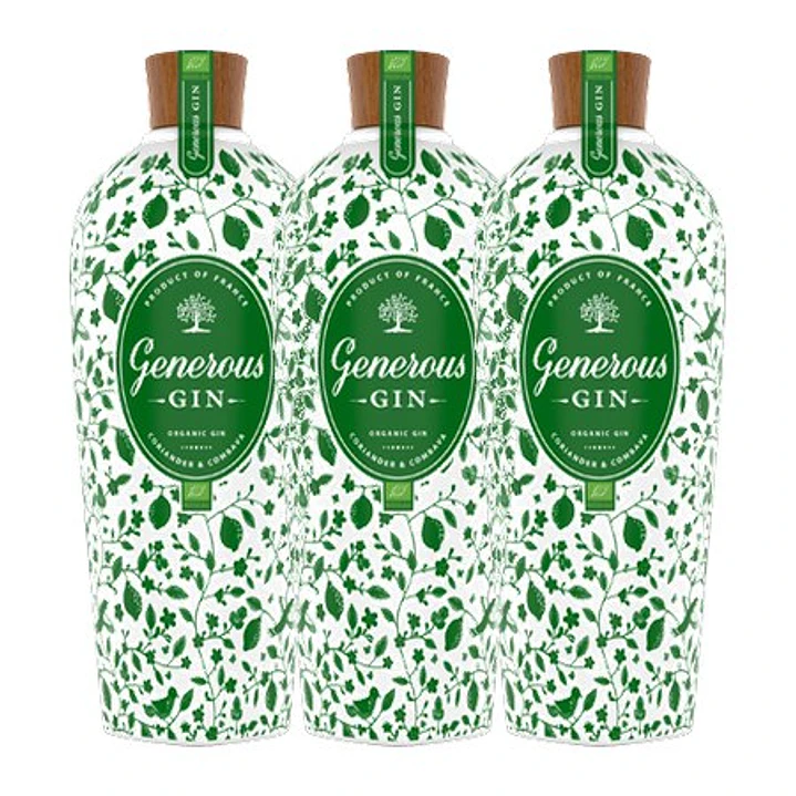 GENEROUS GIN Bio (BIO - Coriandre et Combava) vol.44% - 70cl 3