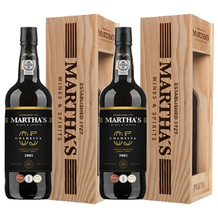 Martha's Vino de Porto Tawny Cosecha 2005, caja de madera de 75 cl 2