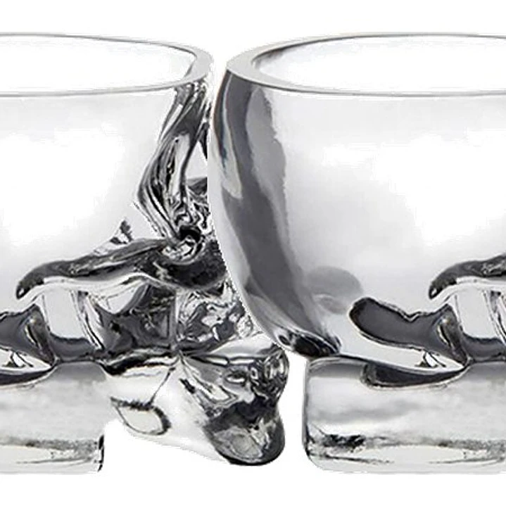 Copo de Shots Crystal Head Vodka em vidro 30ml  2