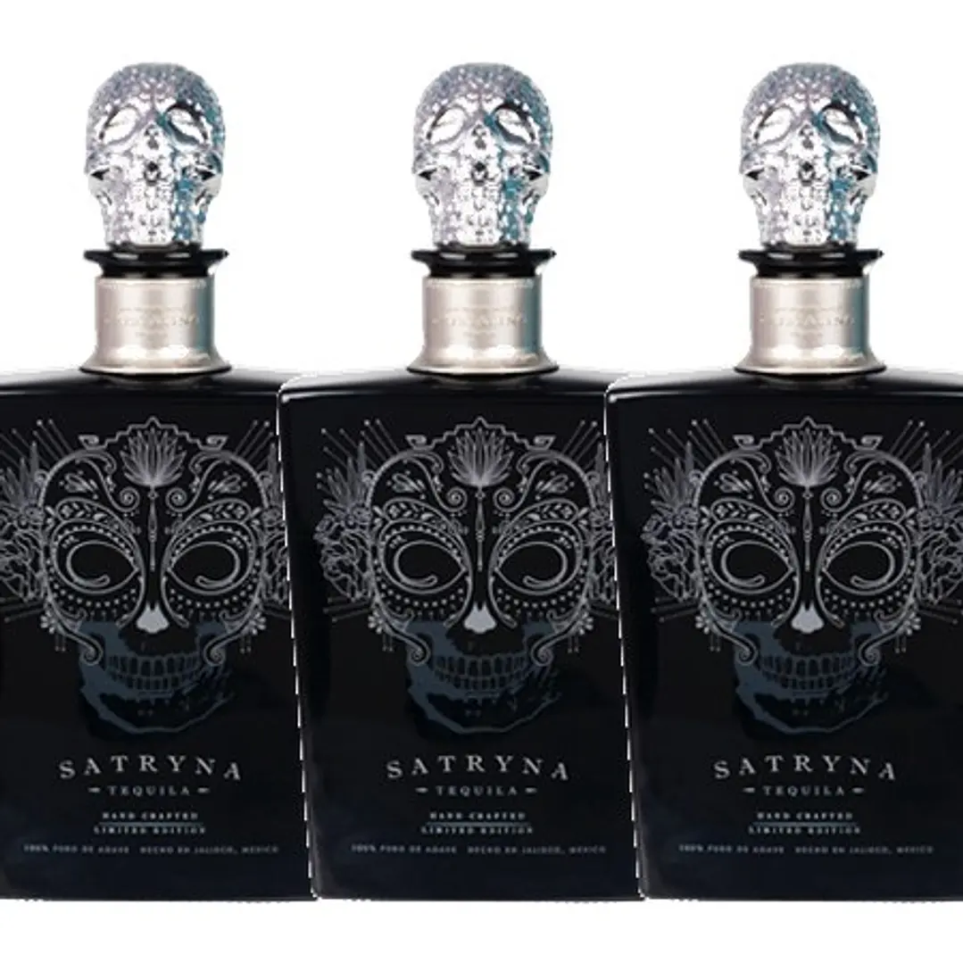 SATRYNA Cristalino Añejo Claro - Ultra-Premium Tequila 38% ABV - 70cl Gift Pack 3