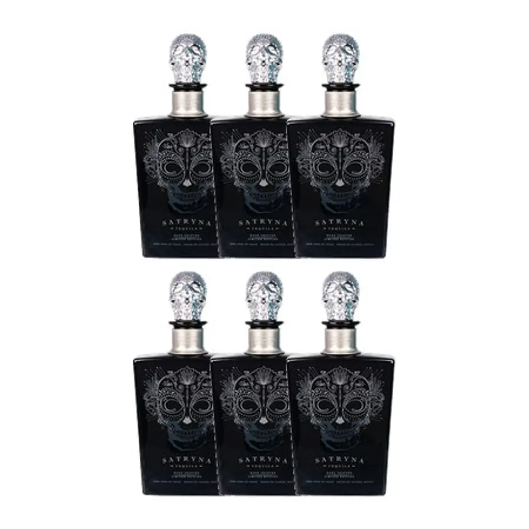 SATRYNA Cristalino Añejo Claro - Ultra-Premium Tequila 38% ABV - 70cl Gift Pack 4
