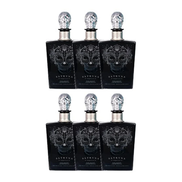 SATRYNA Cristalino Añejo Claro - Ultra-Premium Tequila 38% ABV - 70cl Gift Pack 4