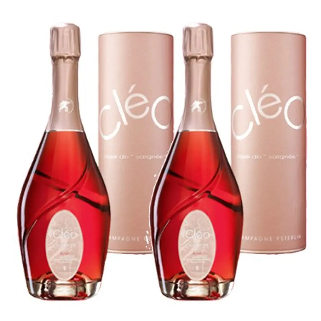 Champagne Esterlin Cléo Rosé de Saignée NV - 75cl - Gift-Pack 2