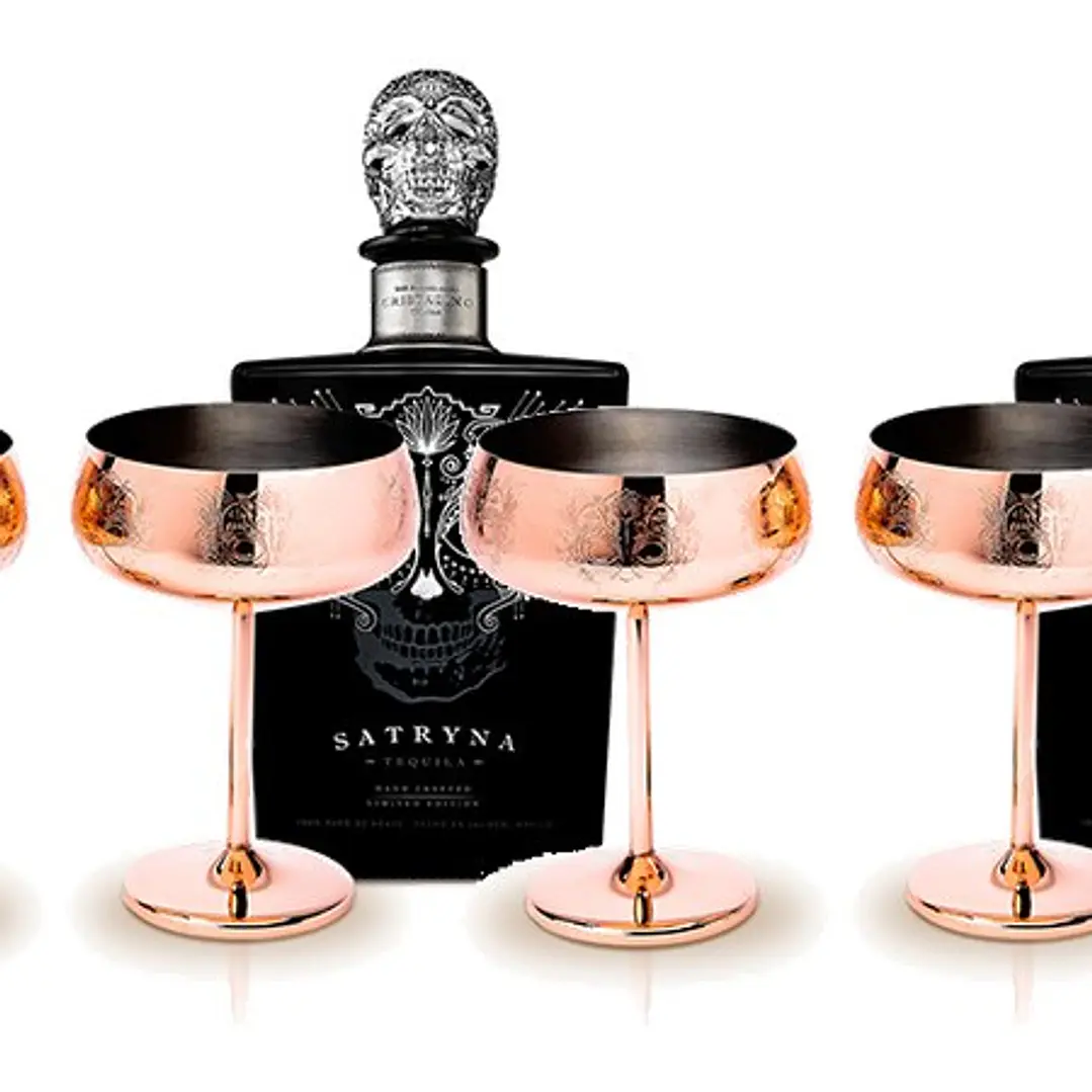 SATRYNA Cristalino Añejo Claro - Ultra-Premium Tequila vol. 38% - 70cl Gift Pack with Exclusive Glass Set!! 6