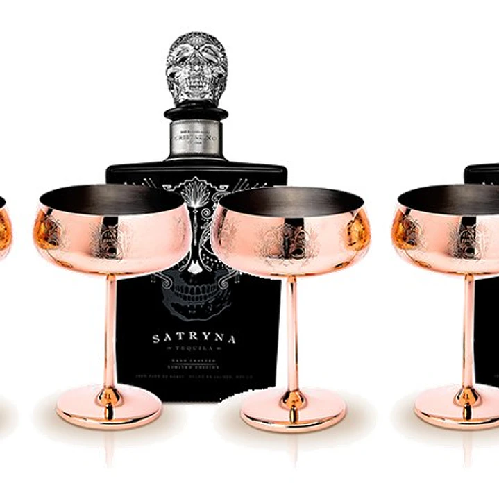 SATRYNA Cristalino Añejo Claro - Ultra-Premium Tequila vol. 38% - 70cl Gift Pack with Exclusive Glass Set!! 6