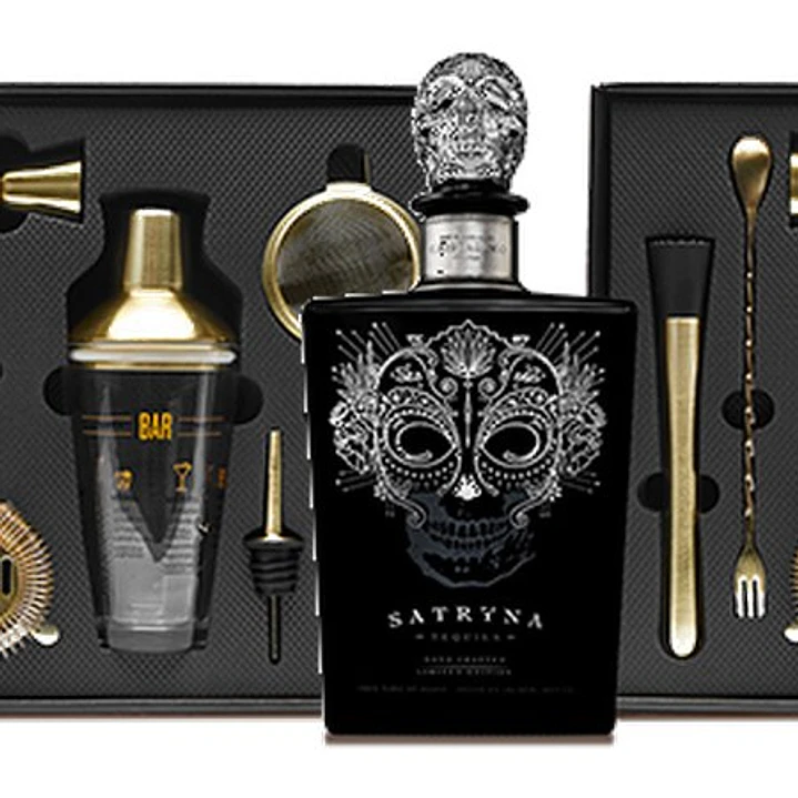 SATRYNA Cristalino Añejo Claro - Tequila Ultra Premium vol. 38% - ¡Pack Regalo 70cl con Utensilios de Bar! 6