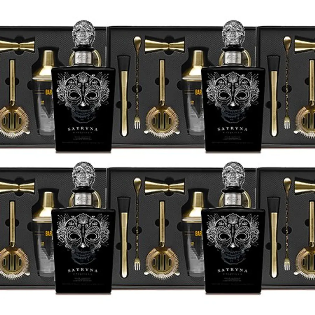 SATRYNA Cristalino Añejo Claro - Tequila Ultra Premium vol. 38% - ¡Pack Regalo 70cl con Utensilios de Bar! 8